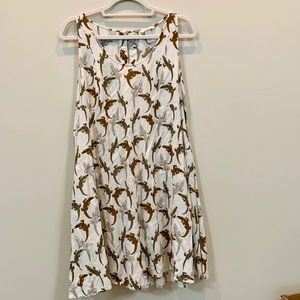 H&M Alligator Sleeveless Shift Dress - Size 10